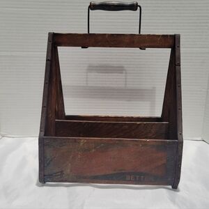 Vintage 1930s Pepsi Bigger Bigger Wooden Crate Soda Bottle Carrier 6pack